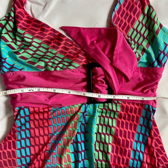 Y2K Guess Multicolor Geometric Halter Dress - Picture 7 of 12